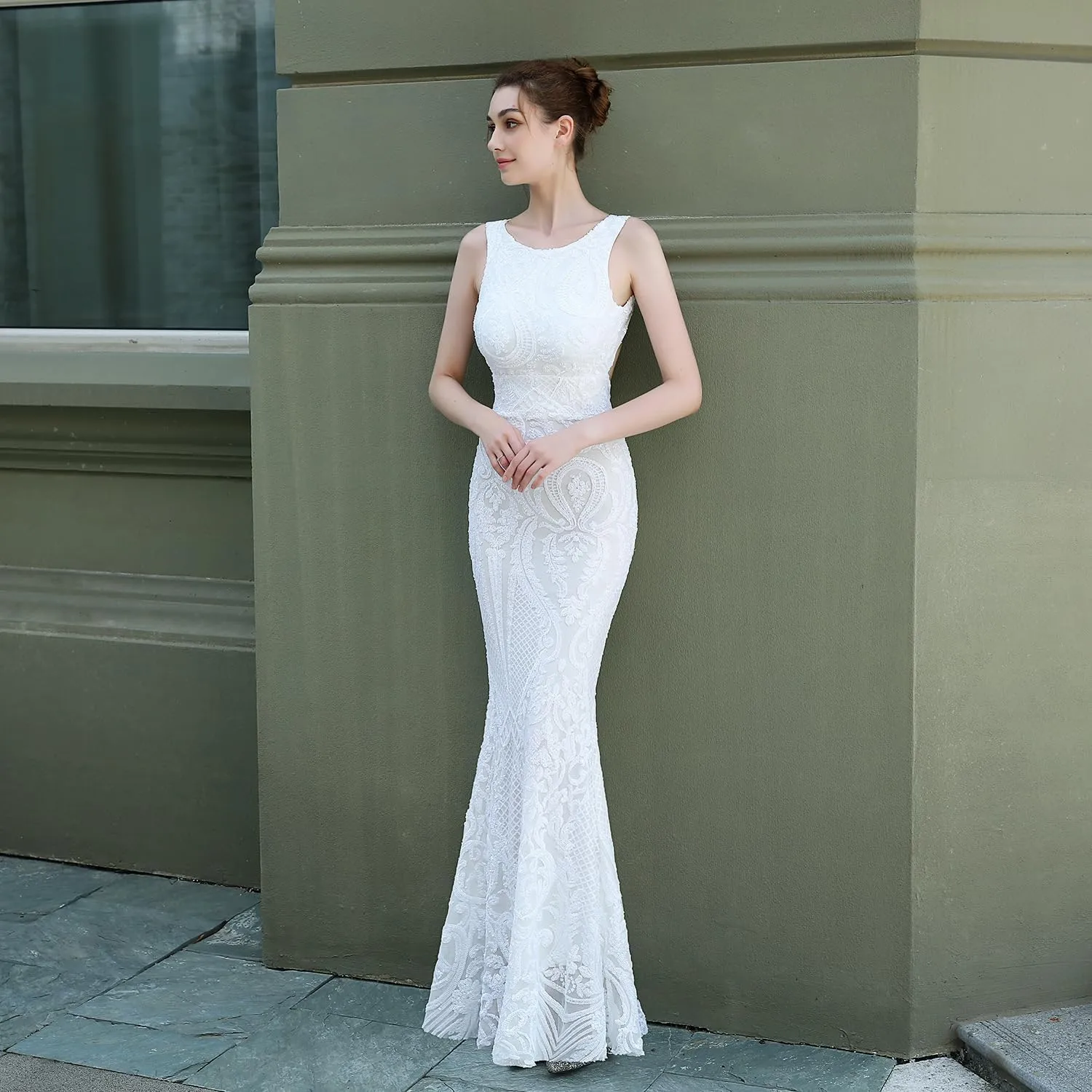 Women's Sparkly Sequin Mermaid Dresses Trumpet Evening Dresses Formal Party Prom Gowns