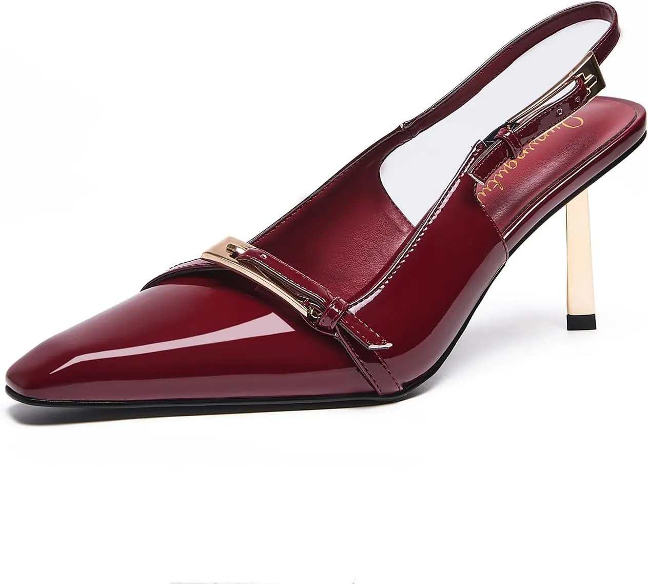 Womens Square Toe Stiletto Sandals Slingback Dressy Heels for Evening Parties Weddings Prom Shoes