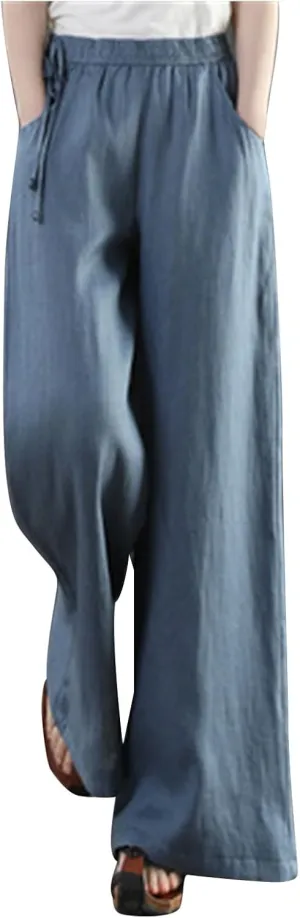Womens Straight Leg Pants Women Bootcut Dress Pants for Women High Waist Casual Relaxed with Pockets Inseam Cargo Capri