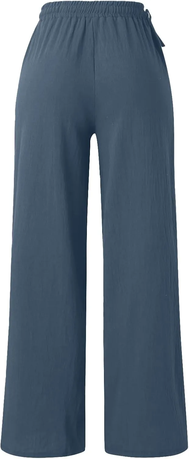 Womens Straight Leg Pants Women Bootcut Dress Pants for Women High Waist Casual Relaxed with Pockets Inseam Cargo Capri