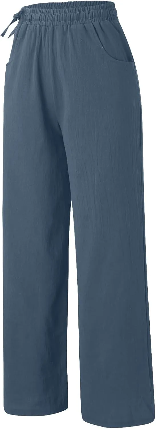 Womens Straight Leg Pants Women Bootcut Dress Pants for Women High Waist Casual Relaxed with Pockets Inseam Cargo Capri
