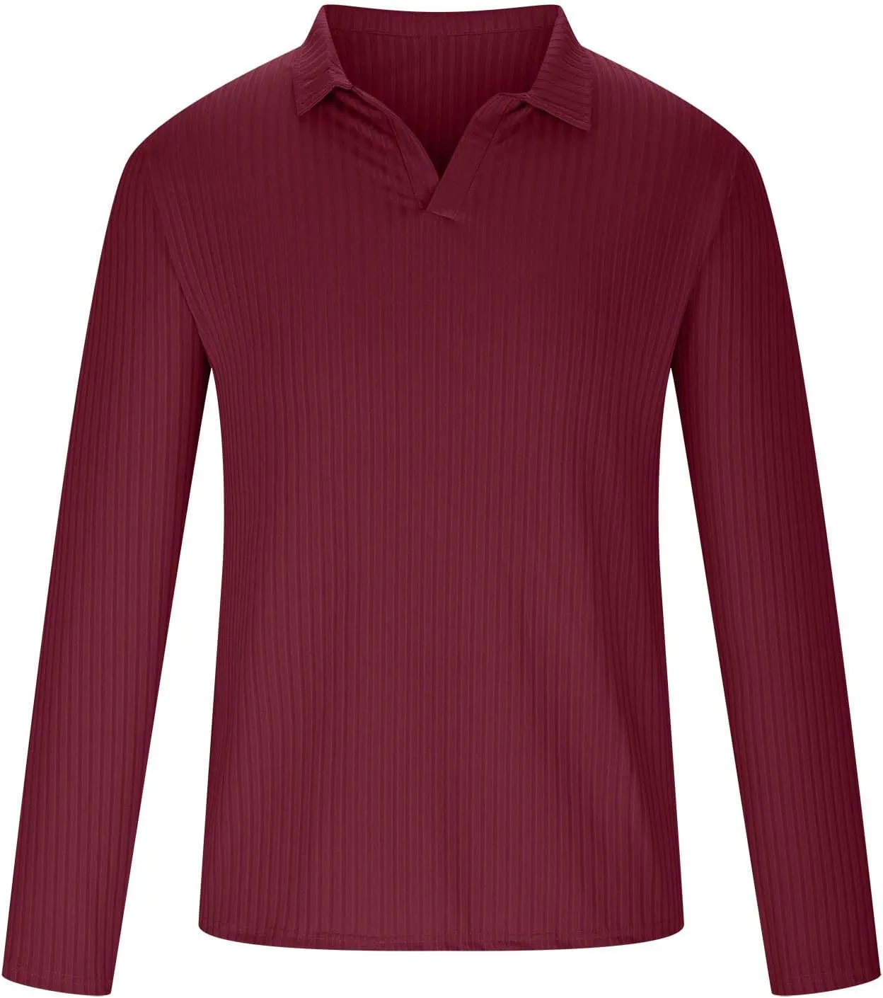 Work Shirts for Men 2023 Regular Fit Long Sleeve V Neck Solid Work T Shirt Casual Muscle Fitness Sport Clothes