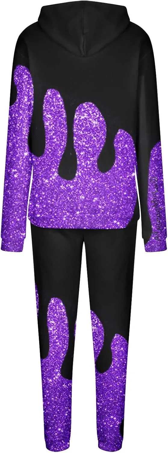 Workout Sets for Men Running Sports Hooded Sweatsuit Casual Long Sleeve Pullover Drawstring Pant 2 Piece Outfits