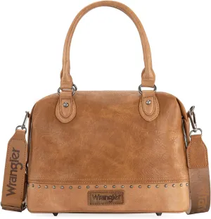 Wrangler Small Doctor Bag for Women Vintage Satchel Bag Western Handbags with Wide Strap