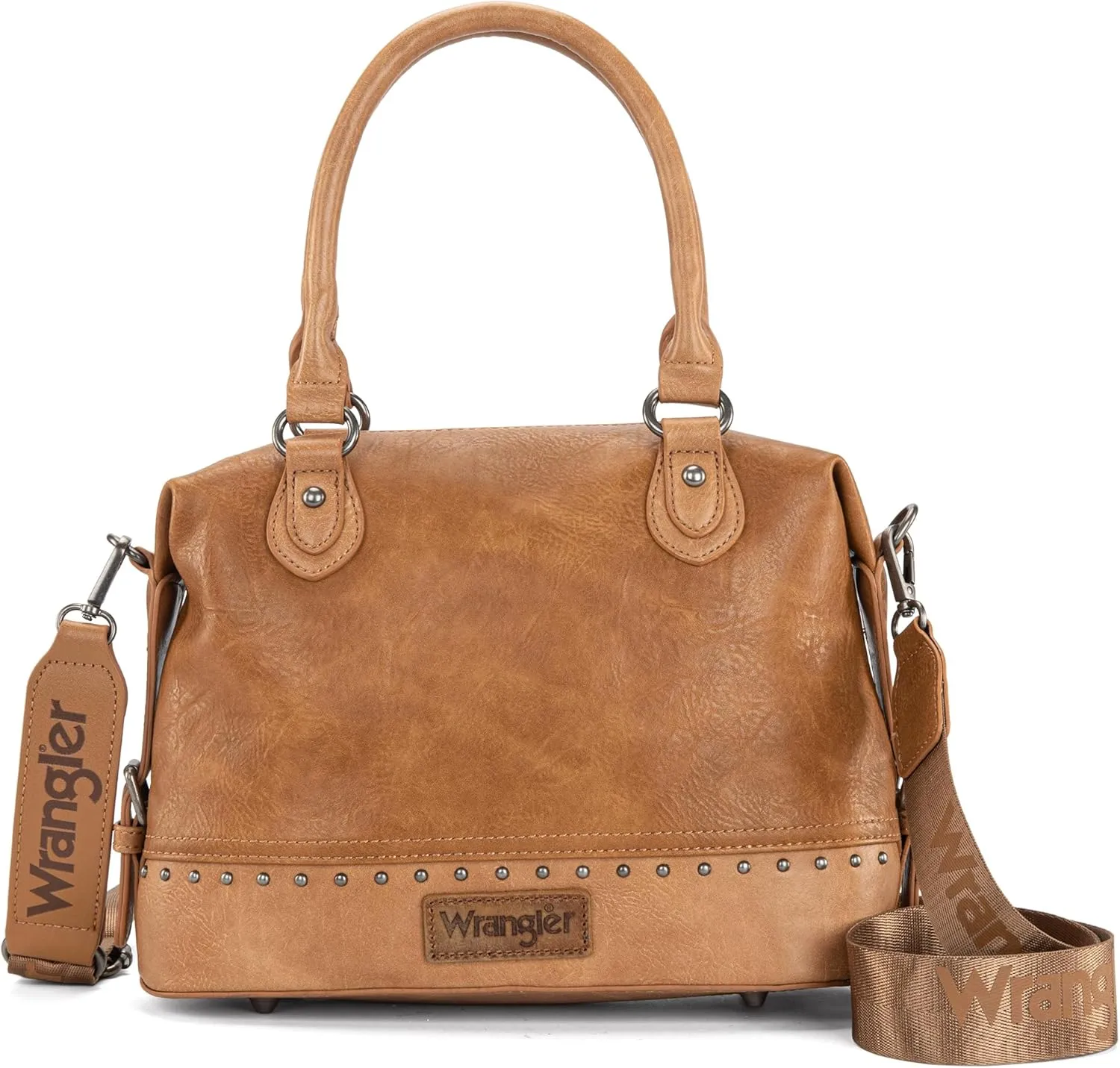 Wrangler Small Doctor Bag for Women Vintage Satchel Bag Western Handbags with Wide Strap