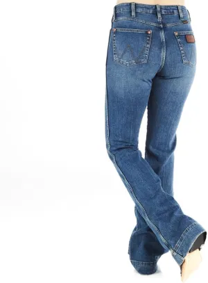 Wrangler Women's Retro High Rise Trouser Green Jean Bailey