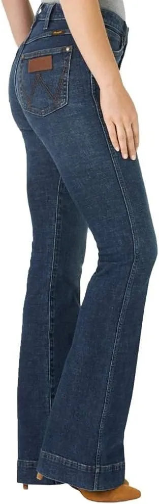 Wrangler Women's Retro High Rise Trouser Green Jean Bailey