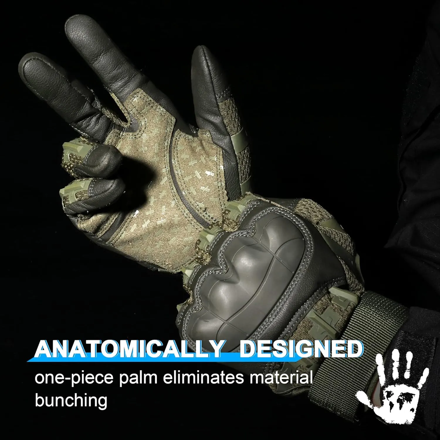 WTACTFUL Rubber Guard Tactical Gloves for Men Touchscreen Airsoft Motorcycle Hunting Outdoor