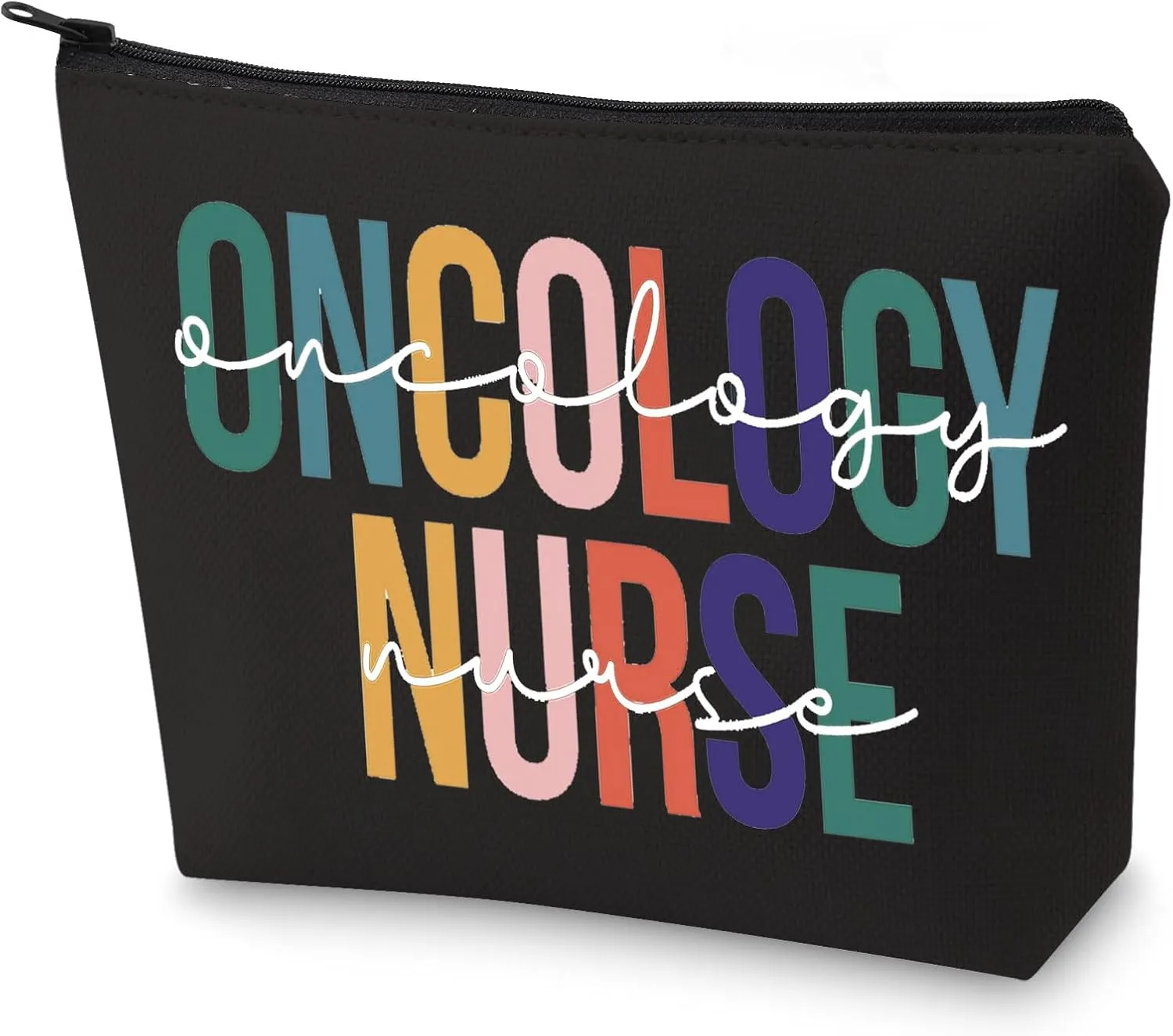 WZMPA Funny Cardiologist Cosmetic Bag Anatomy Cardiology Gift Let Me Interpret What Your Heart Says Cardiologist Makeup Bag For Medical Field Staff (Oncology Nurse-BL)