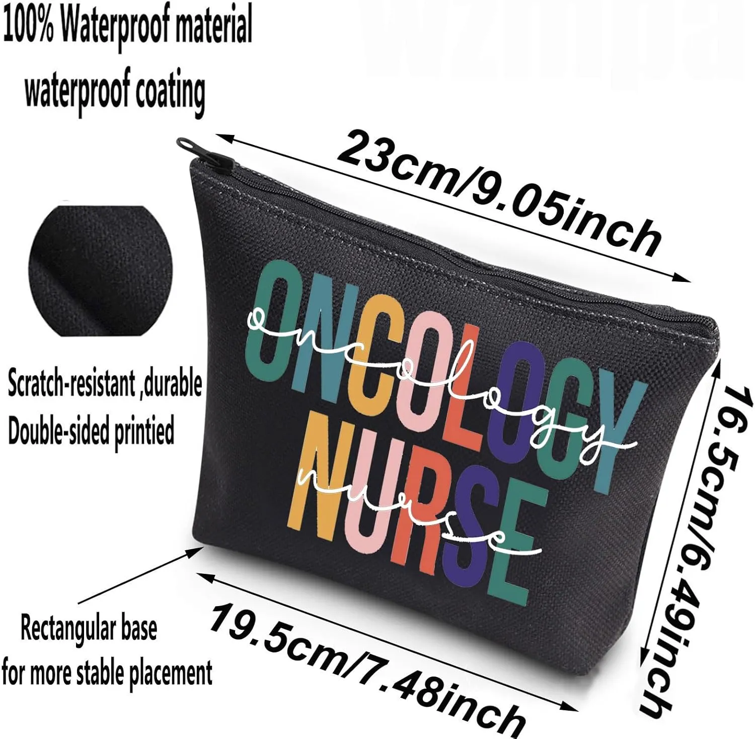 WZMPA Funny Cardiologist Cosmetic Bag Anatomy Cardiology Gift Let Me Interpret What Your Heart Says Cardiologist Makeup Bag For Medical Field Staff (Oncology Nurse-BL)