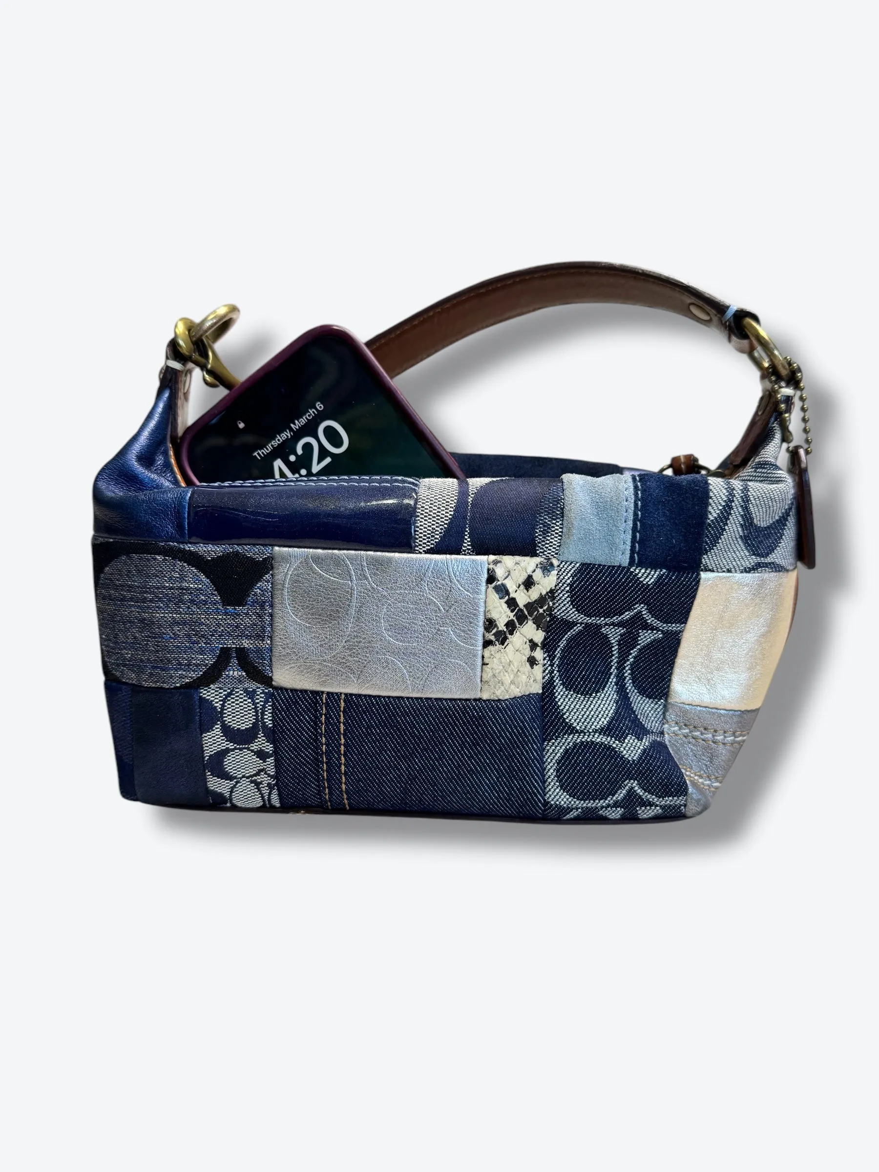 Y2K Coach Patchwork Denim Clutch (B06340005)