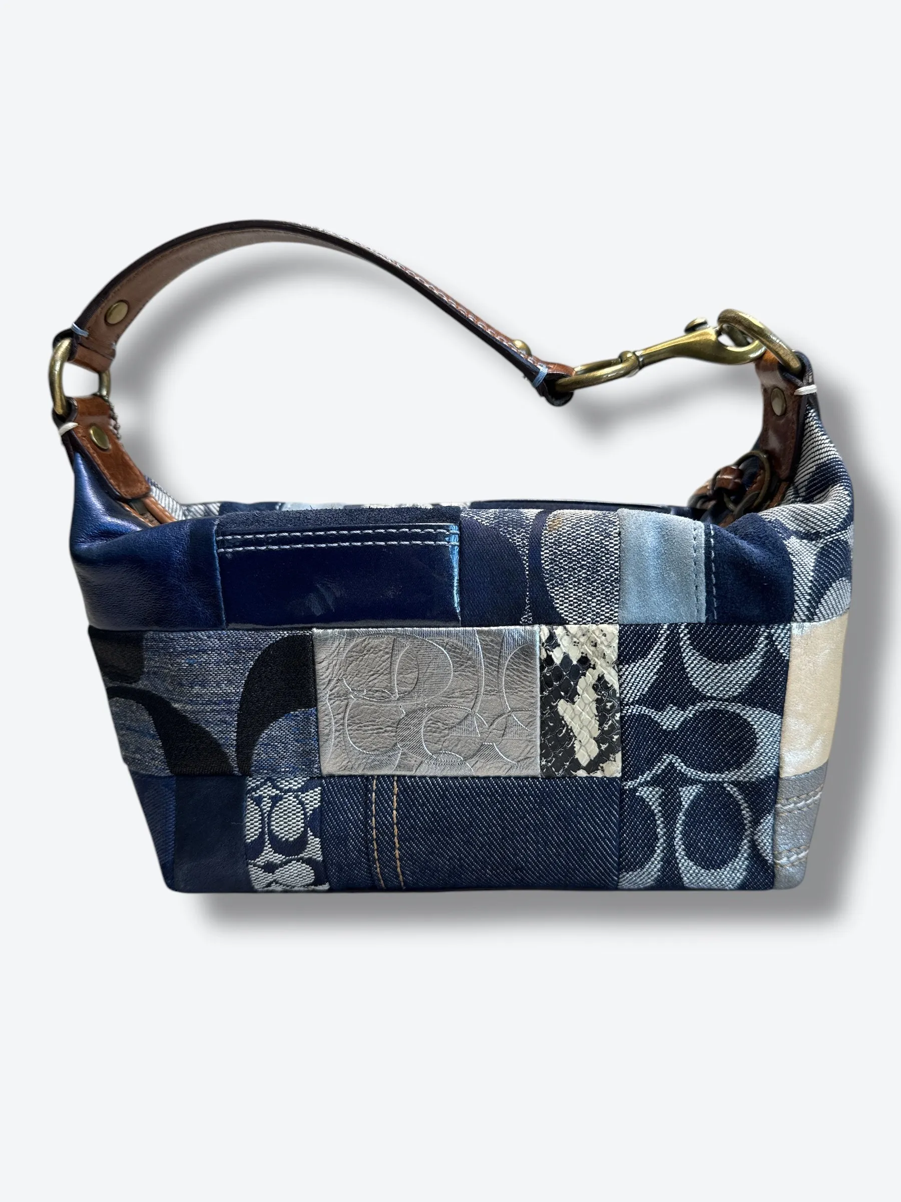 Y2K Coach Patchwork Denim Clutch (B06340005)