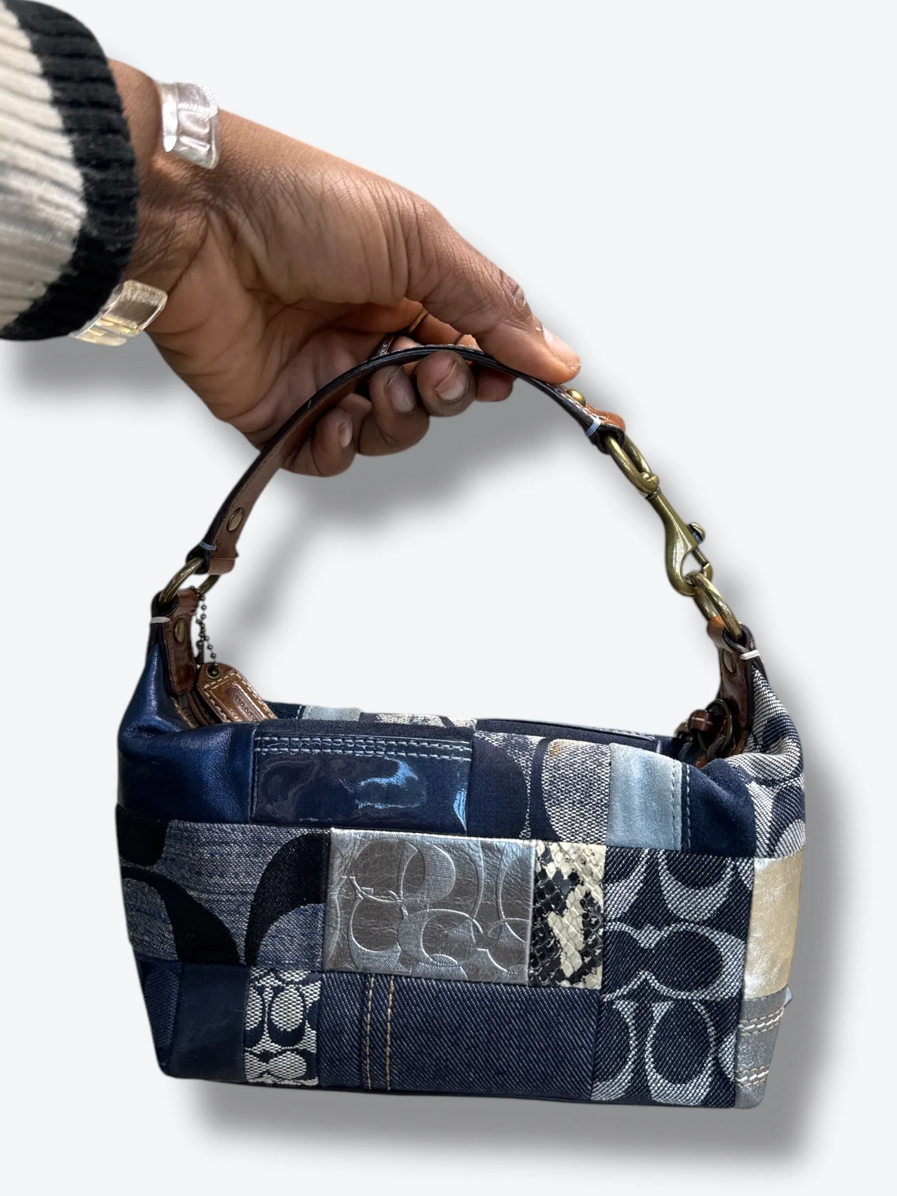Y2K Coach Patchwork Denim Clutch (B06340005)