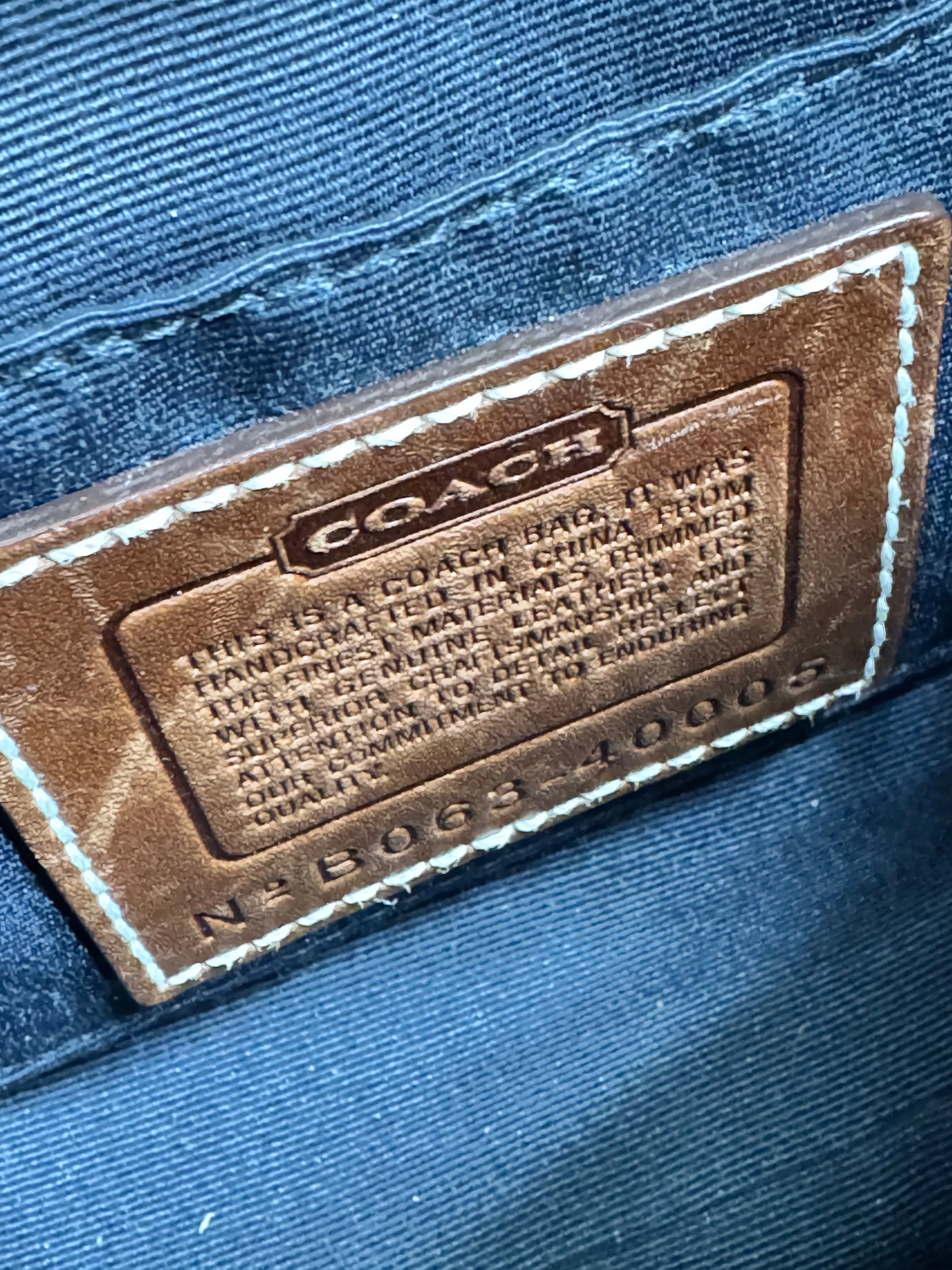 Y2K Coach Patchwork Denim Clutch (B06340005)