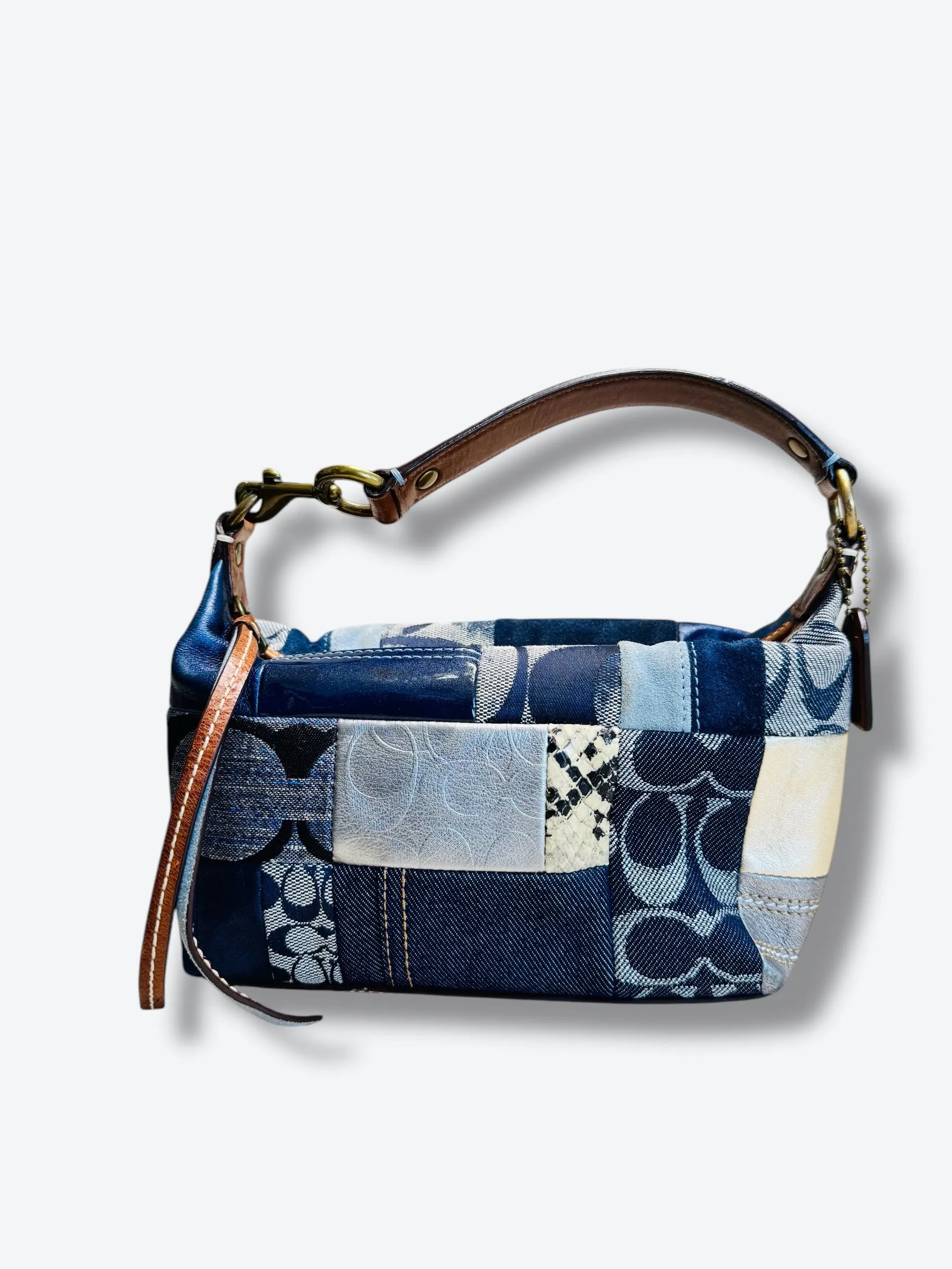 Y2K Coach Patchwork Denim Clutch (B06340005)