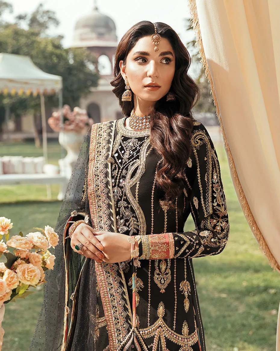 Zareen Embroidered Silk 3-Piece Suit WU-01